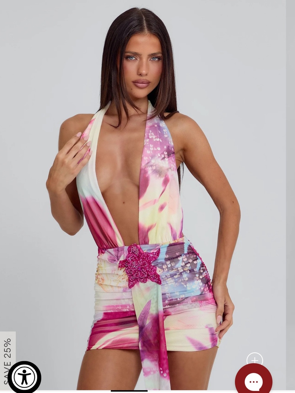 Outcast Josephina Mini Dress Small NWT Jayna print - Picture 5 of 11